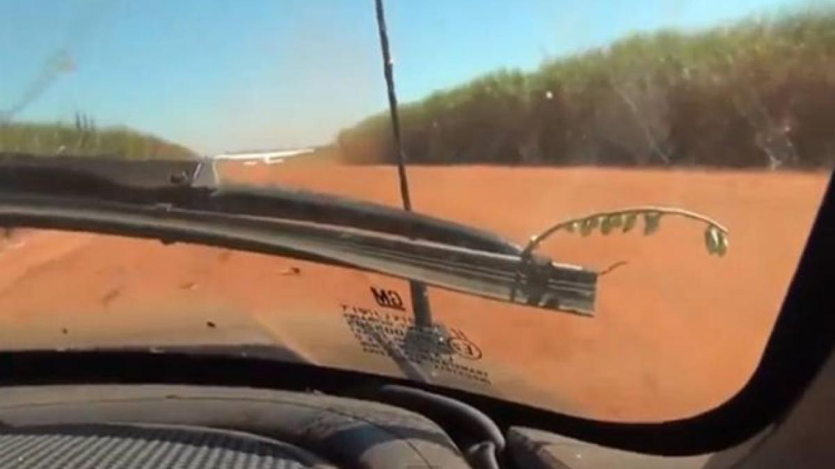 interventie in forta o masina a politiei a blocat un avion in timpul decolarii