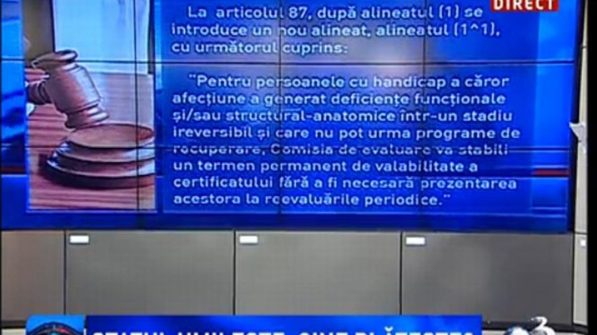 ce prevede legea in cazul persoanelor cu handicap ireversibil