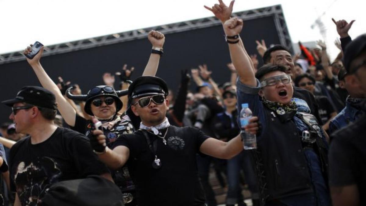 asa arata o intrunire a pasionatilor de harley davidson in china