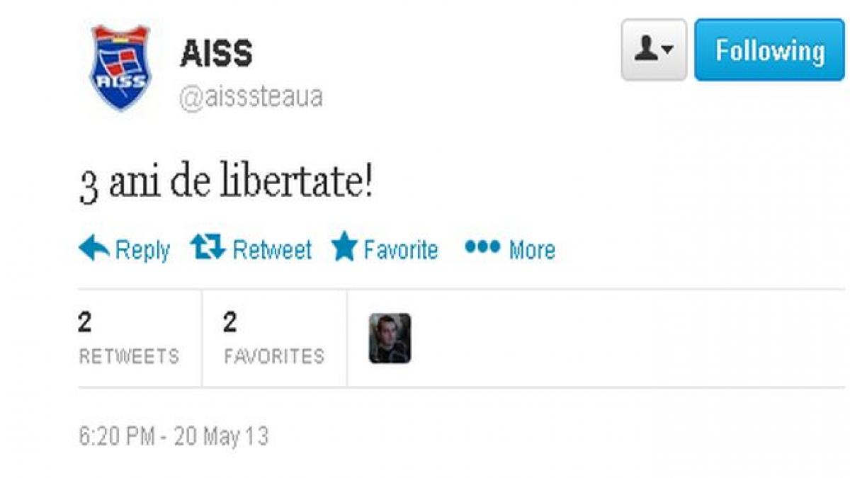 asociatia independenta a suporterilor stelisti reactioneaza la condamnarea lui becali trei ani de