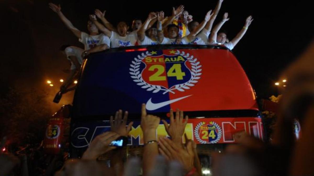 steaua a invins cu 4 0 pe fc brasov si a sarbatorit spectaculos titlul 24