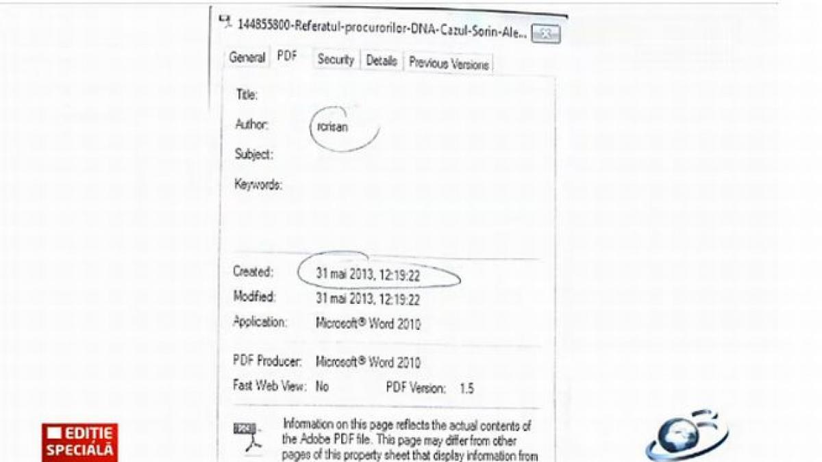 cum a ajuns referatul lui alexandrescu in presa inainte de a parveni instantei