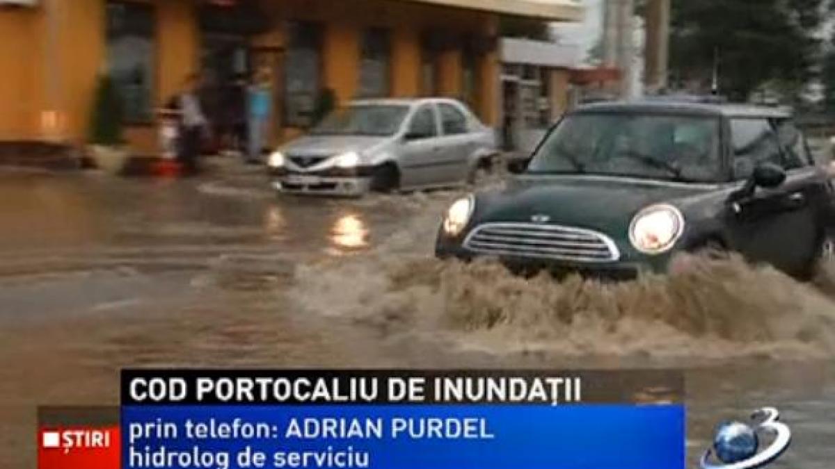 hidrologii au emis cod portocaliu de inundatii pentru cinci judete