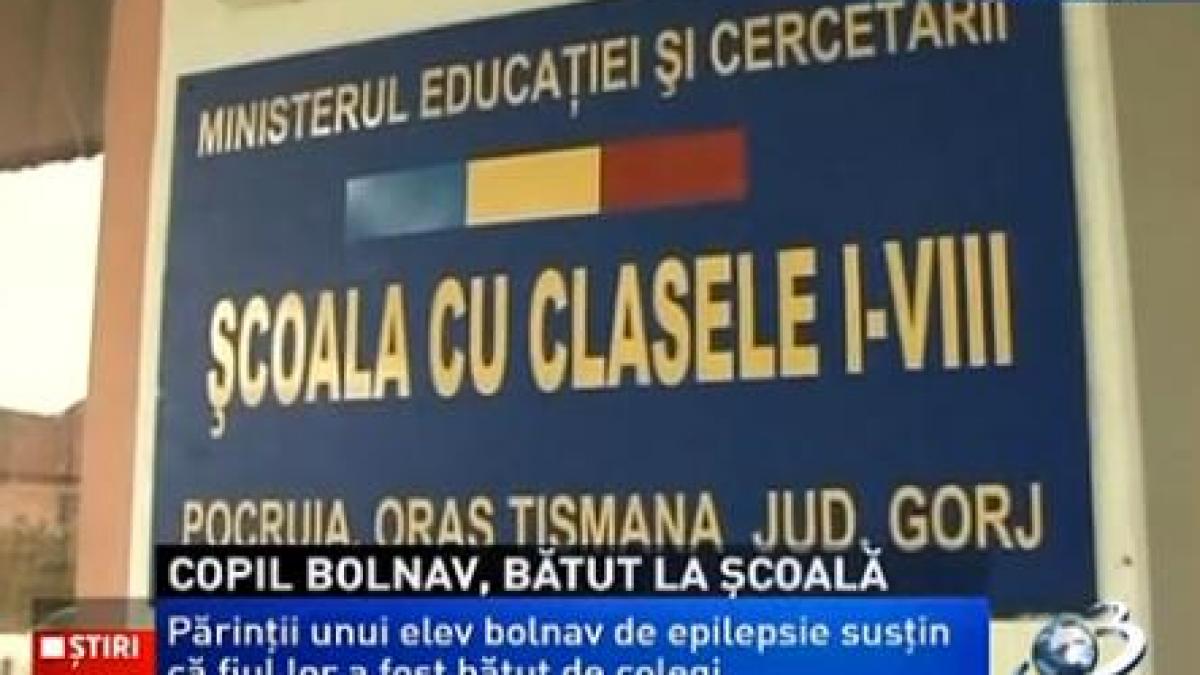gorj un baiat de 12 ani bolnav de epilepsie batut de colegi la ora de sport