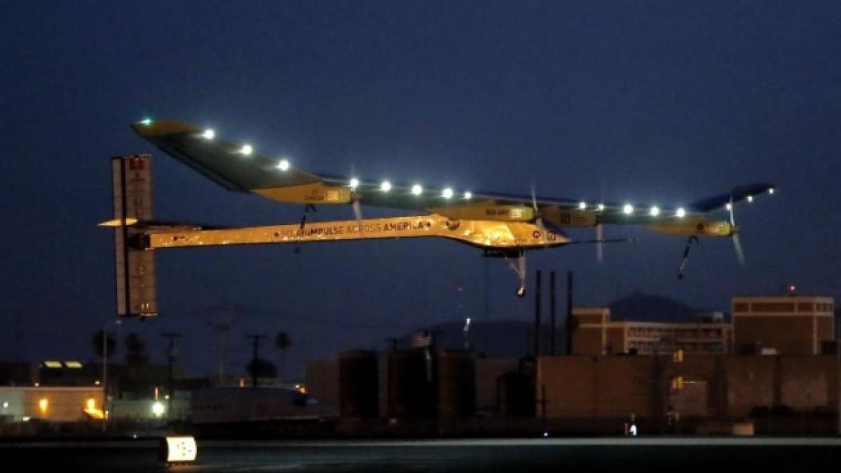 avionul solar impulse si a incheiat calatoria pe teritoriul sua