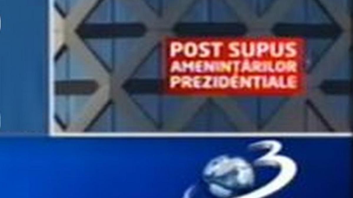 antena 3 post supus amenintarilor prezidentiale