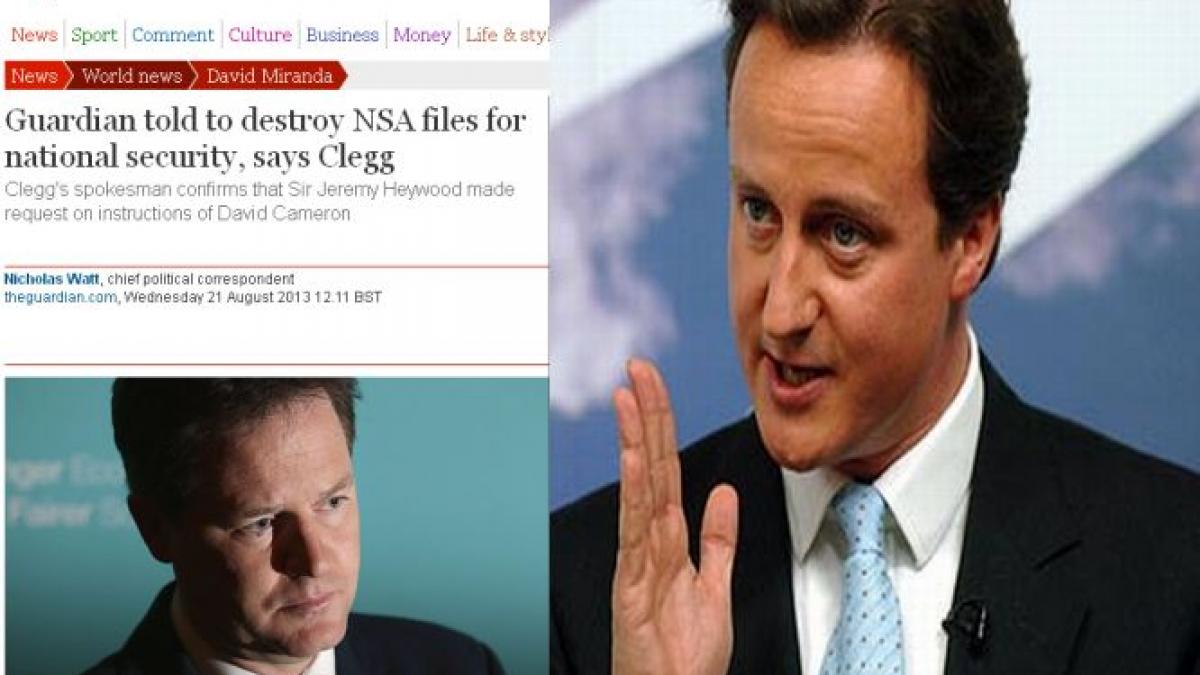 presa britanica david cameron la originea presiunilor asupra ziarului the guardian in cazul snowden