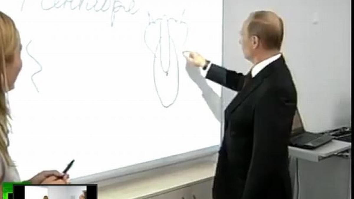 presedintele rusiei vladimir putin si a demonstrat lipsa de talent la desen