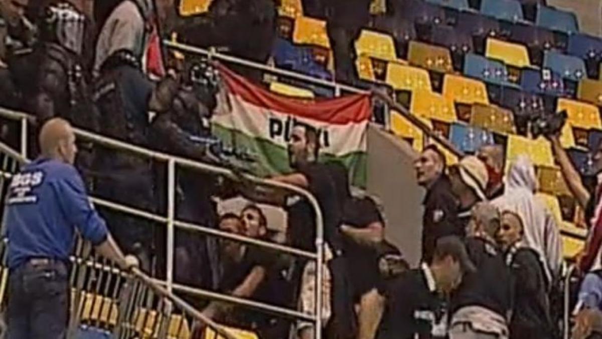 bataie intre jandarmi si suporterii maghiari la arena nationala fanii veniti din ungaria au produs