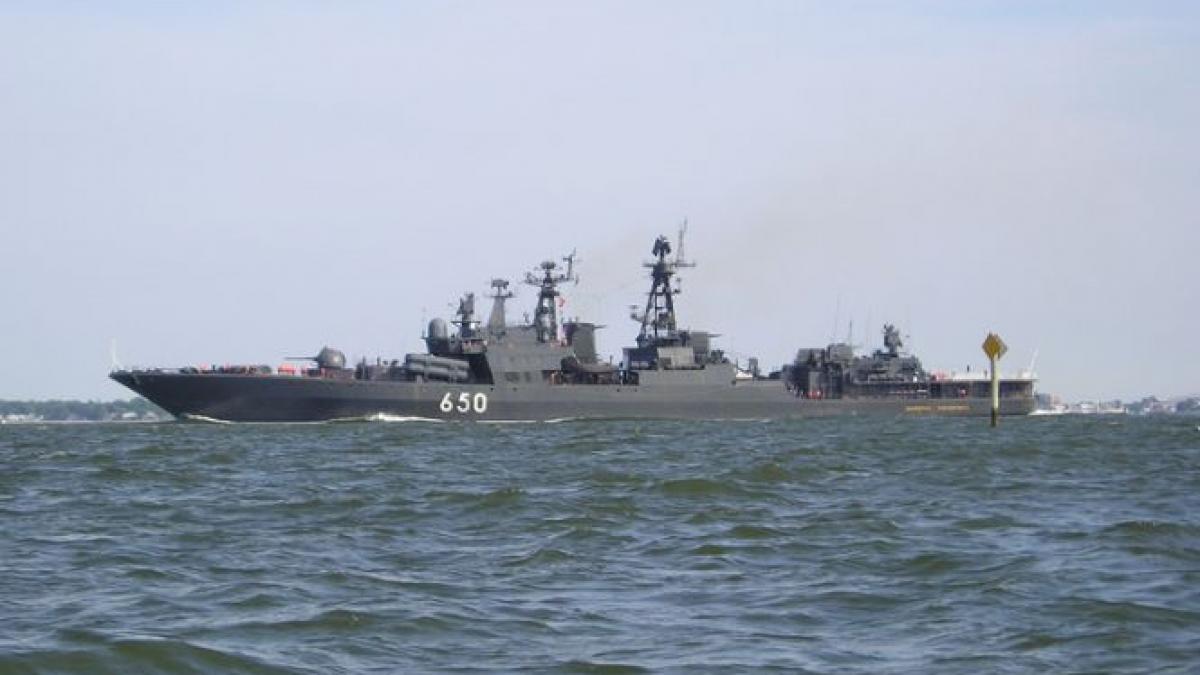 un distrugator rus se indreapta spre marea mediterana