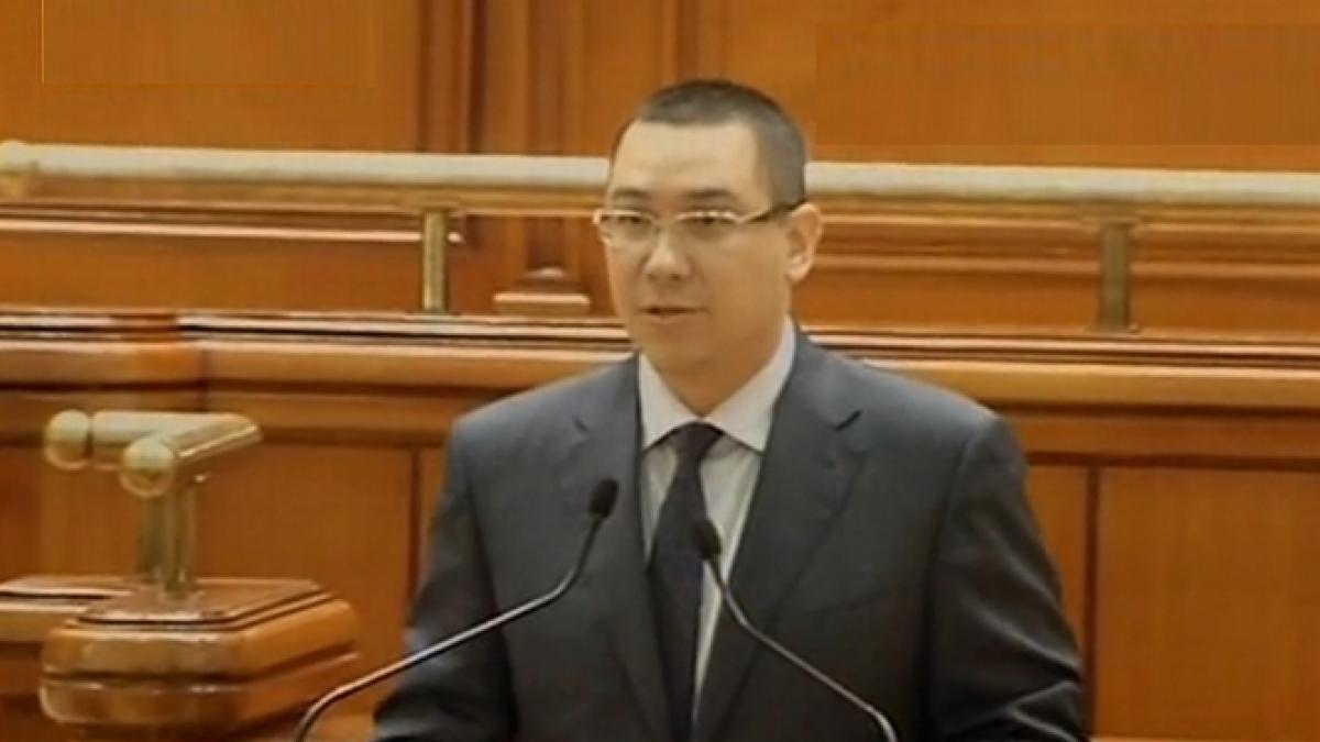 ponta a prezentat scrisoarea catre fmi scandal in parlament la discursul premierului