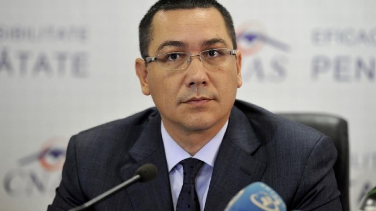 ponta spune ca are informatii ca pe manifestatiile privind rosia montana s au pliat interese externe