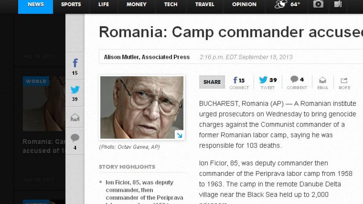 calaii romani vor plati pretul cazul tortionarului ioan ficior a ajuns in presa internationala