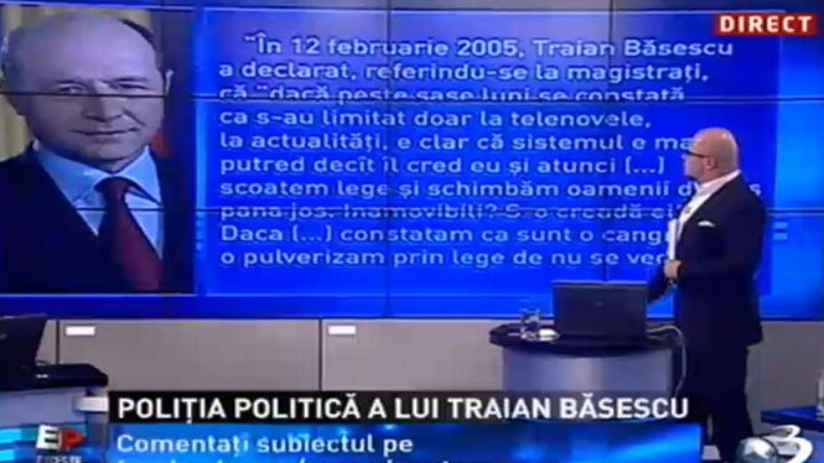 ce spunea basescu despre magistrati in 2005 inamovibili s o creada ei