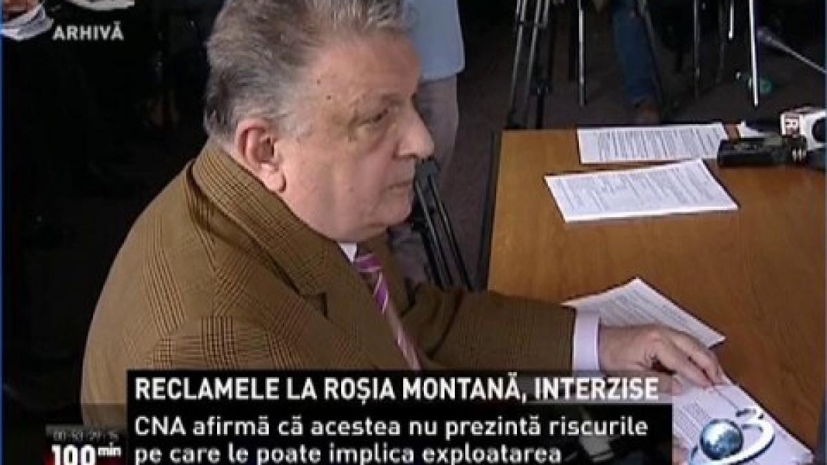 CNA banned broadcasting  of TV spots for the Roşia Montană Project