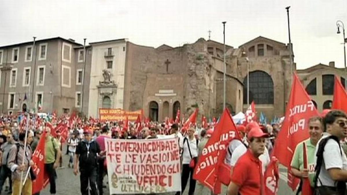 italia paralizata de o greva generala a sindicatelor