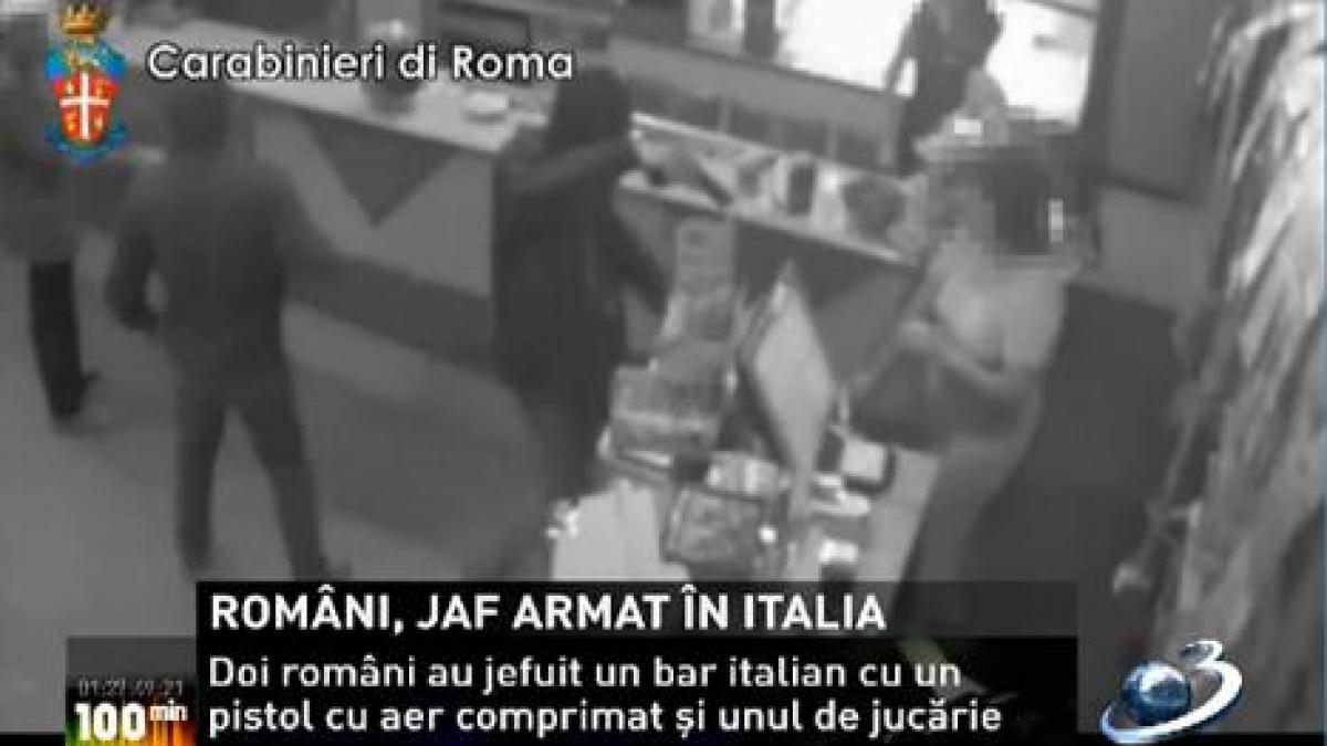 doi romani au jefuit un local de langa roma cu un pistol de jucarie