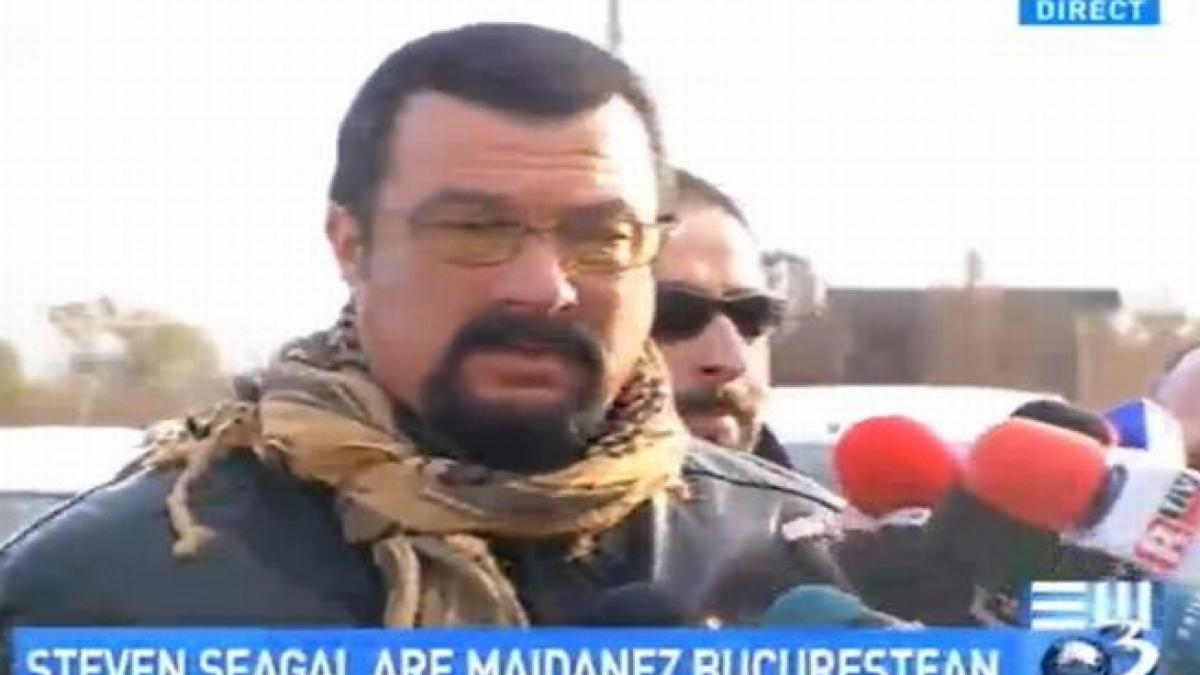 actorul steven seagal a adoptat un caine comunitar din giurgiu