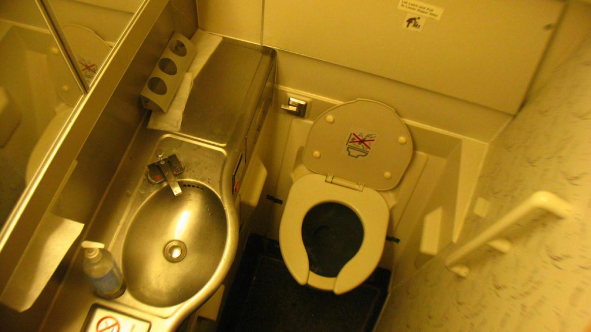 au incremenit cand au deschis usa toaletei in avion in wc era ascunsa o comoara