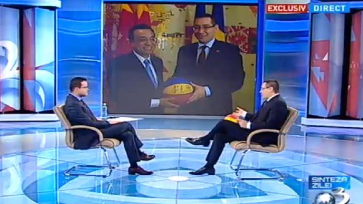 sinteza zilei imagini in exclusivitate cu darul primit de victor ponta de la premierul chinez