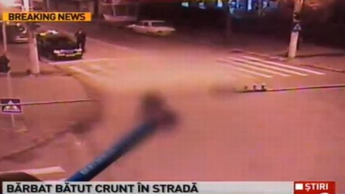 un tanar a fost batut cu bestialitate in plina strada in braila