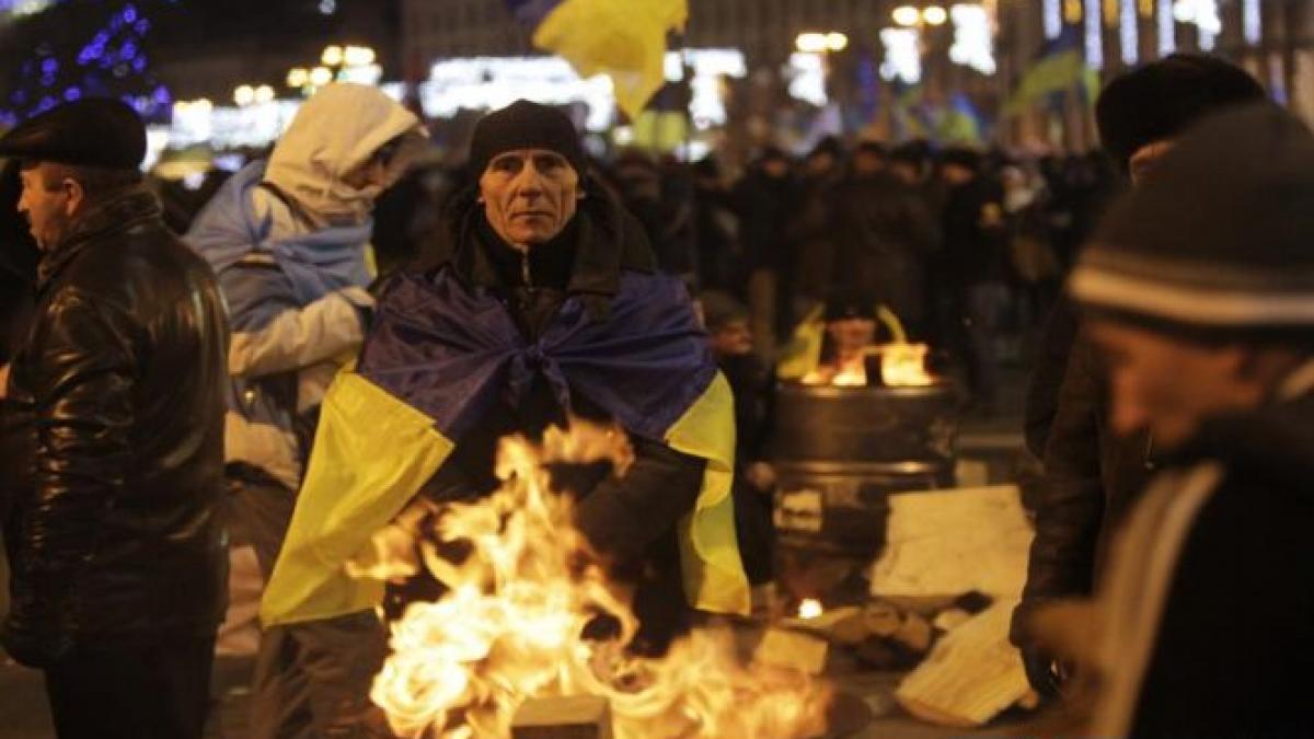 manifestatiile continua la kiev in asteptarea demnitarilor straini care participa la o reunine osce