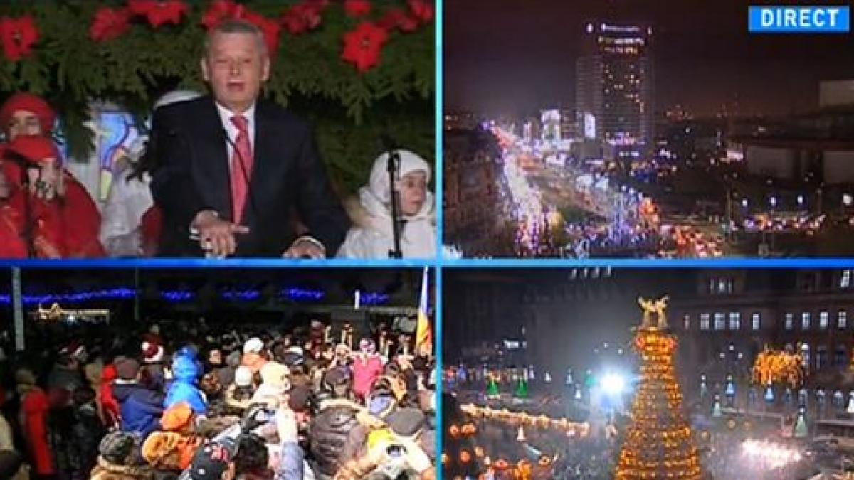 bucurestiul se lumineaza de sarbatoare trei milioane de beculete pentru sarbatorile de iarna