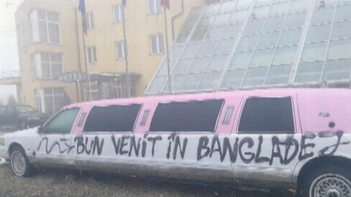 o limuzina a unui restaurant a fost vandalizata ca in bangladej