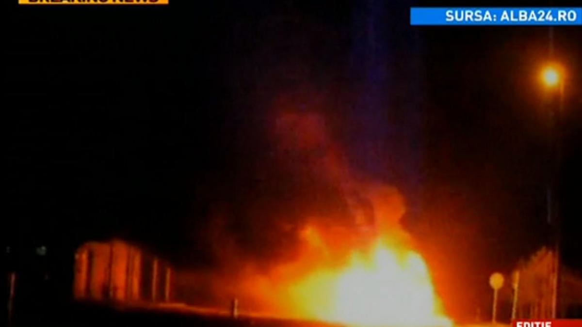 un autocar cu romani a luat foc in apropierea granitei dintre ungaria si austria
