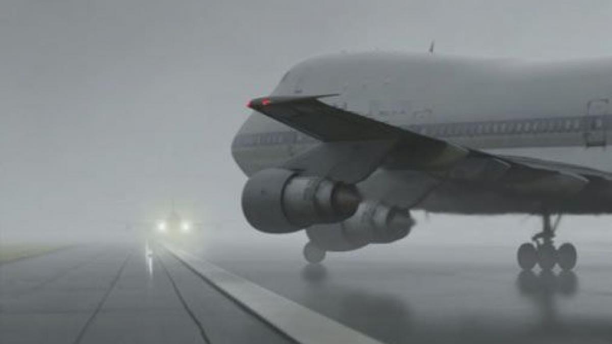 toate cursele aeriene de pe aeroportul din sibiu perturbate din cauza cetii