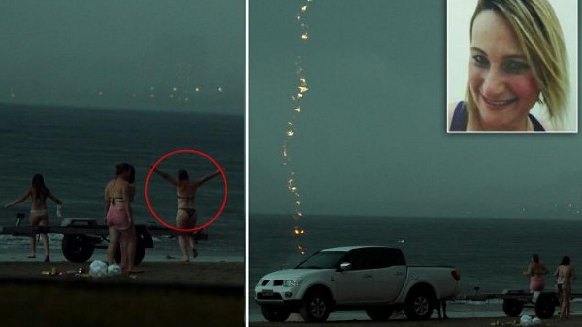 momentul tragic surprins de un turist pe o plaja exotica o femeie moare lovita de fulger