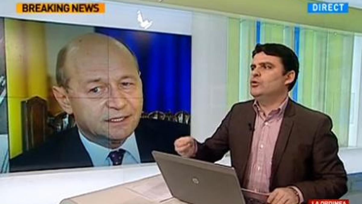 radu tudor pun nervozitatea lui basescu pe seama faptului ca este innebunit ca trebuie sa plece