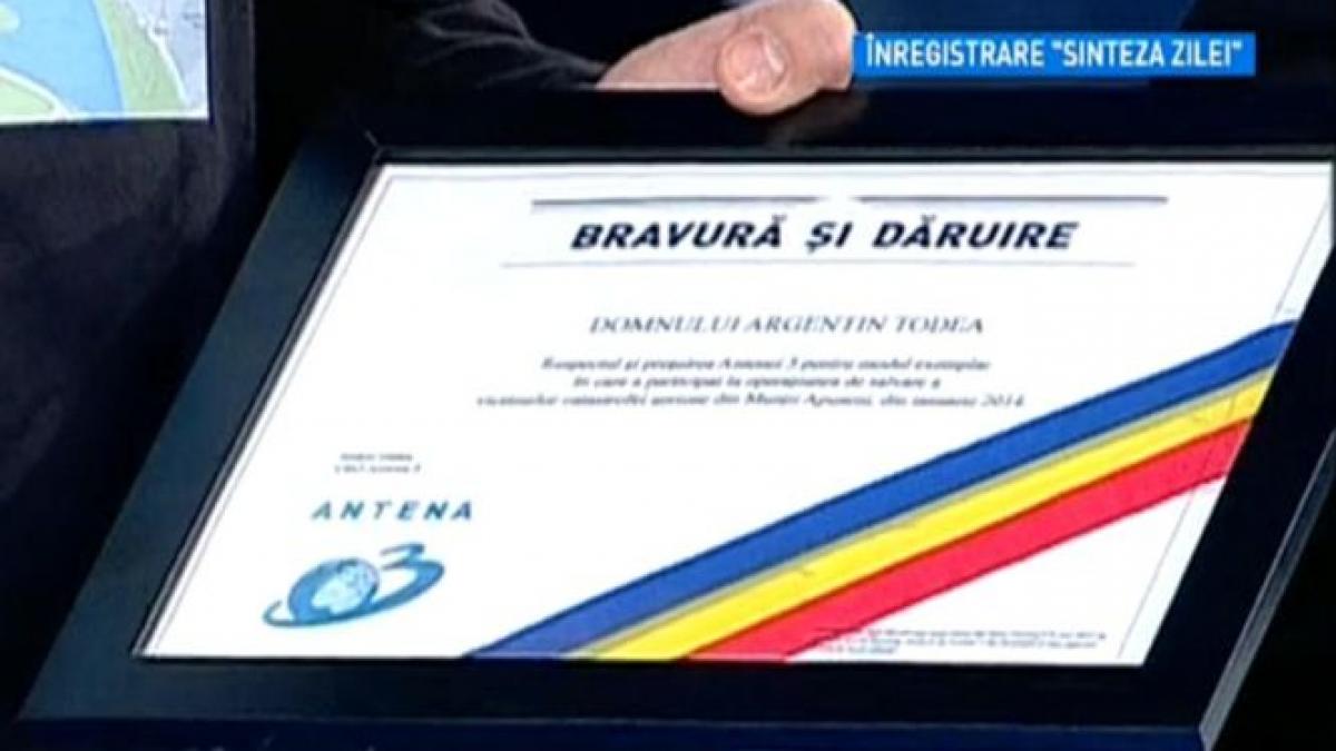 antena 3 a oferit diplome de onoare si curaj pentru eroii salvatori din muntii apuseni