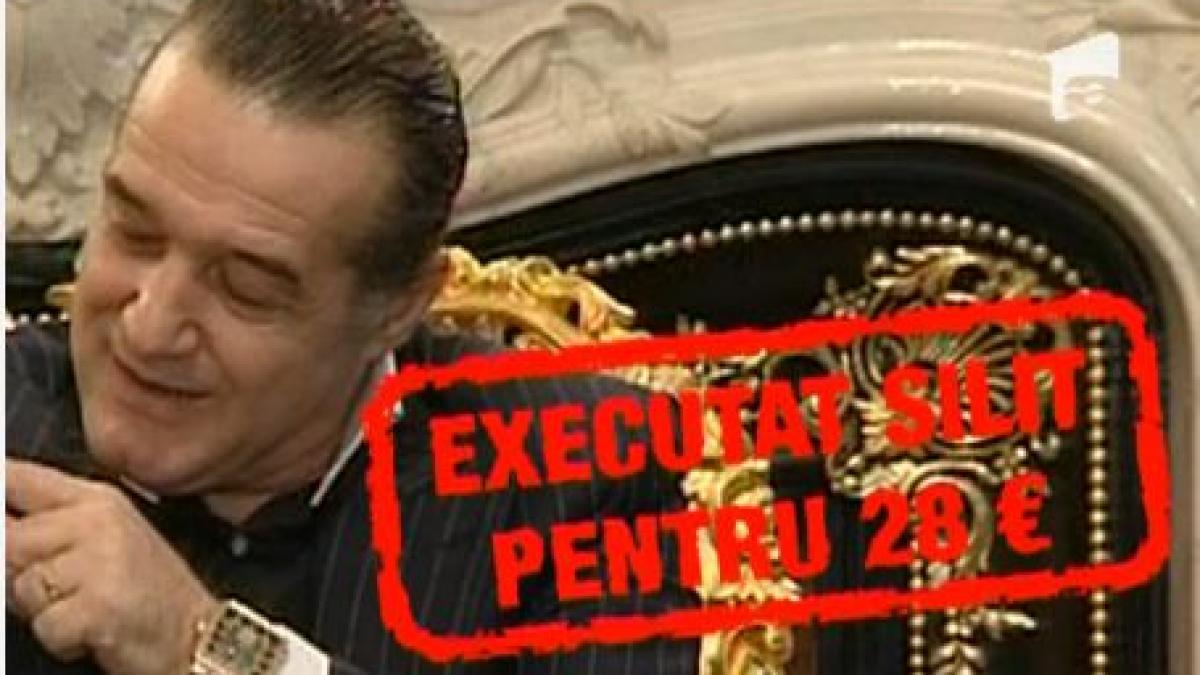 gigi becali va fi executat silit pentru o amenda de 28 de euro