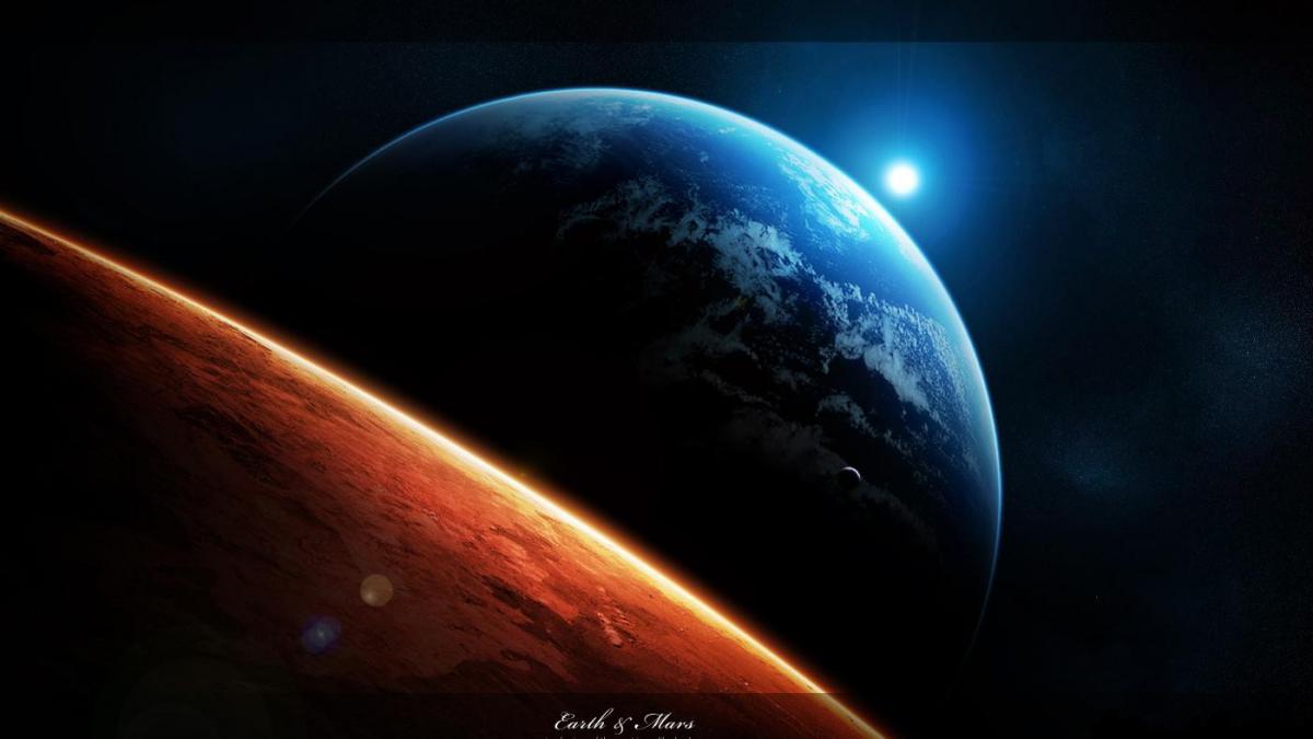 te afli aici cum se vede pamantul fotografiat de pe marte