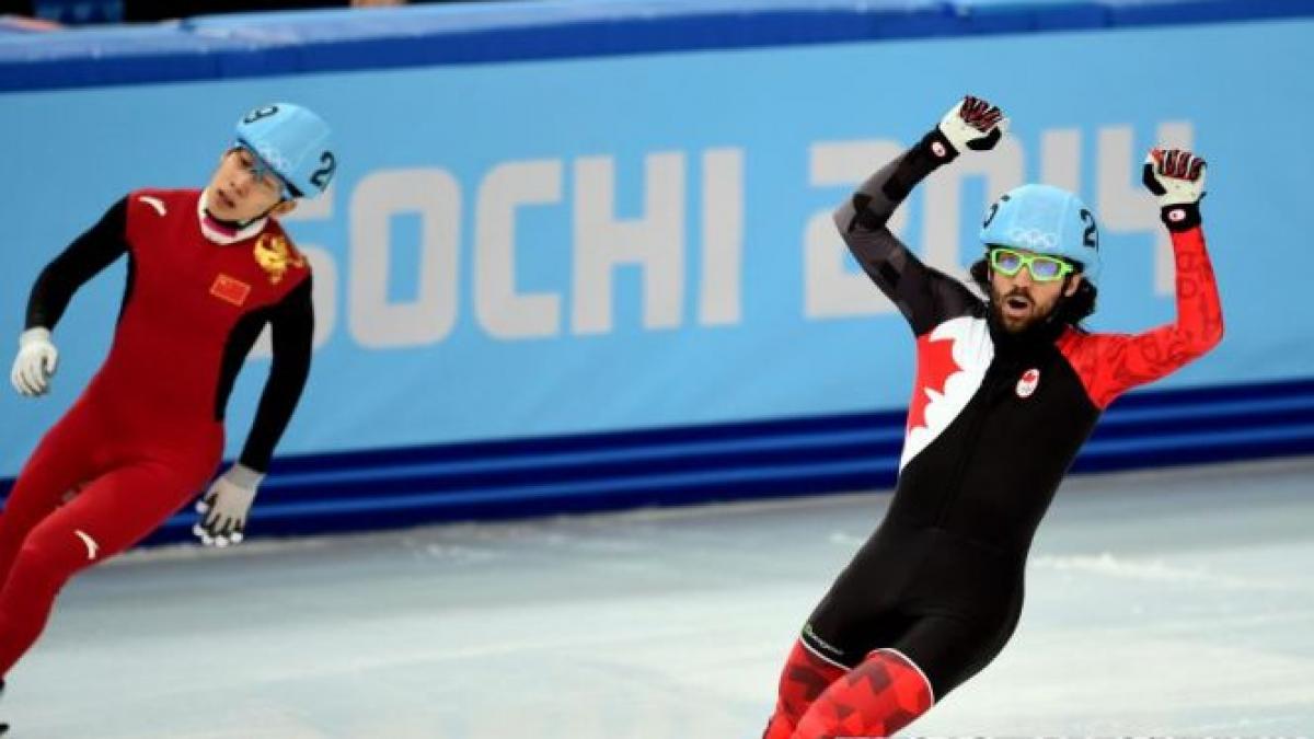 canadianul charles hamelin a cucerit titlul olimpic in proba de 1 500 metri la short track