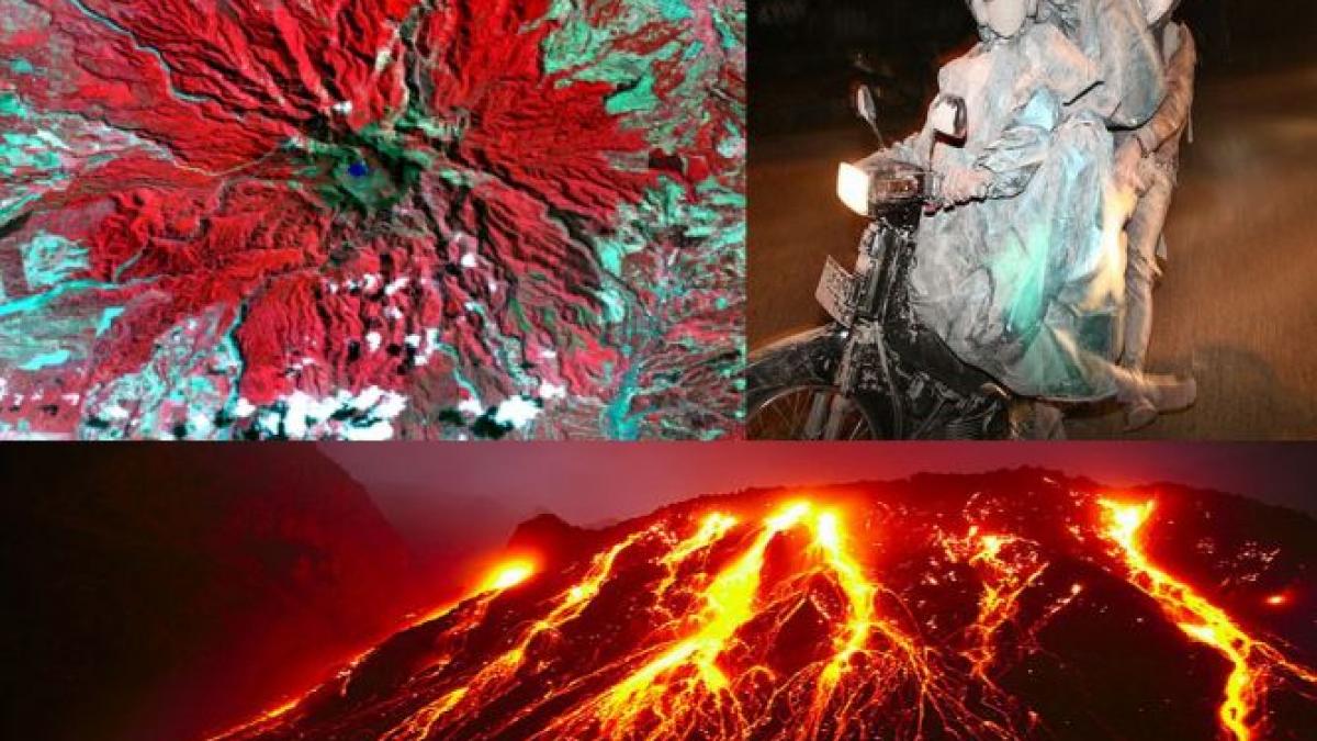 eruptie vulcanica in indonezia sute de mii de oameni ingroziti fug din calea ploii de cenusa nisip