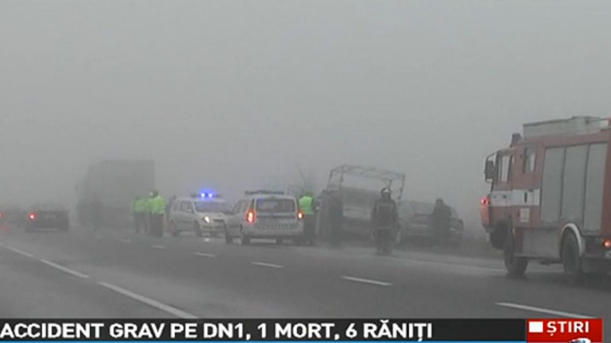 o persoana a murit si alte sase au fost ranite intr un accident petrecut pe dn1
