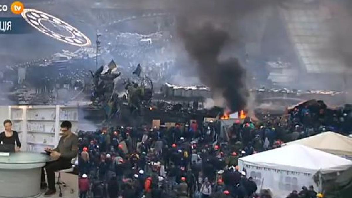 prima imagine din aceasta dimineata din centrul kievului cum arata piata dupa o noapte sangeroasa