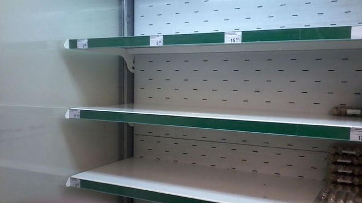 o alta mare problema in ucraina rafturile magazinelor sunt goale