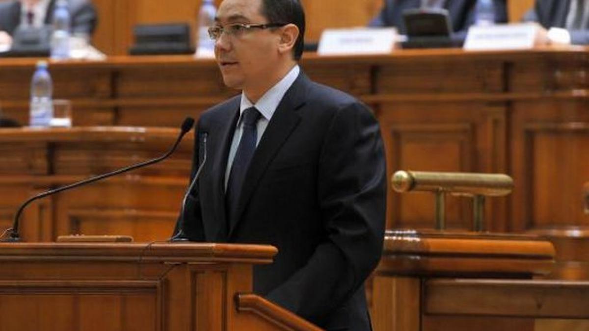 premierul ponta discurs in parlament basescu trebuie sa accepte noul guvern