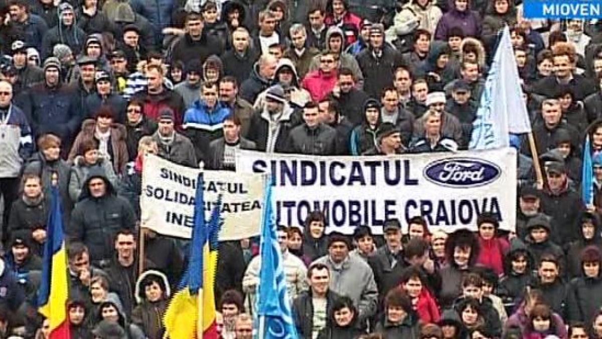 aproximativ 11 000 de persoane au participat la un protest organizat de sindicatul autoturisme dacia