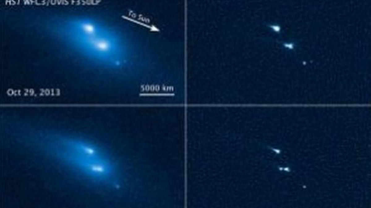 premiera in astronomie primele imagini cu dezintegrarea unui asteroid surprinse cu telescopul hubble