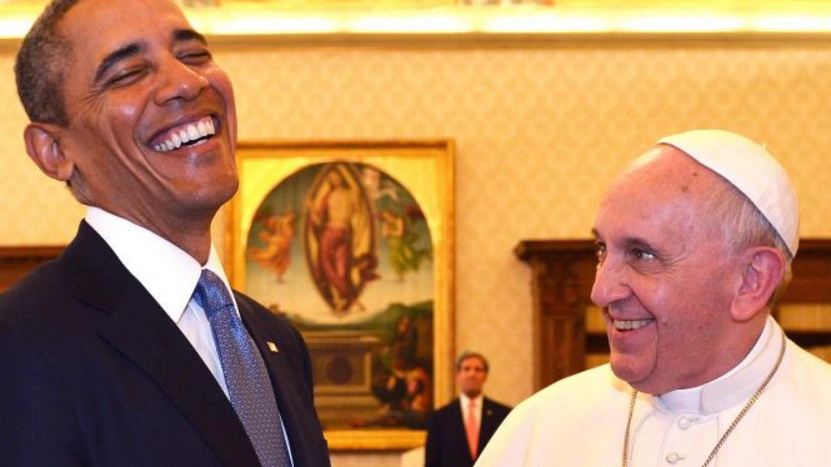 intalnire istorica la vatican cel mai puternic om al lumii si liderul bisericii catolice fata in