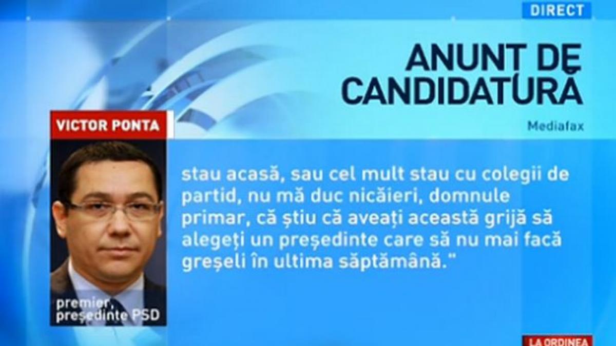 victor ponta da de inteles ca va candida la alegerile prezidentiale