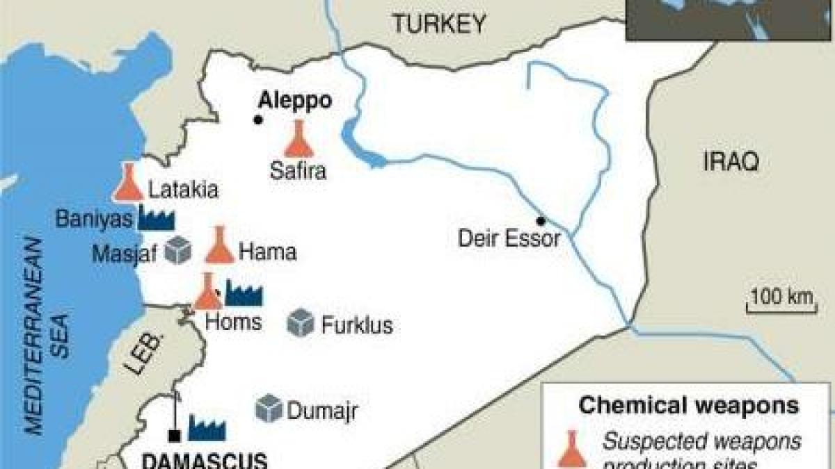 siria a evacuat aproape doua treimi din armele sale chimice