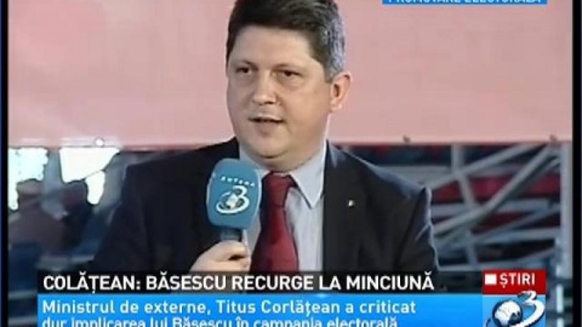 Corlăţean criticizes in strong terms Băsescu’s involvement in the elections campaign: he recourses to lies