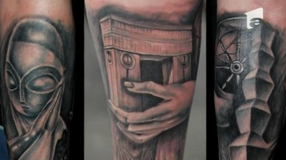 un olandez si a tatuat pe brate operele lui brancusi