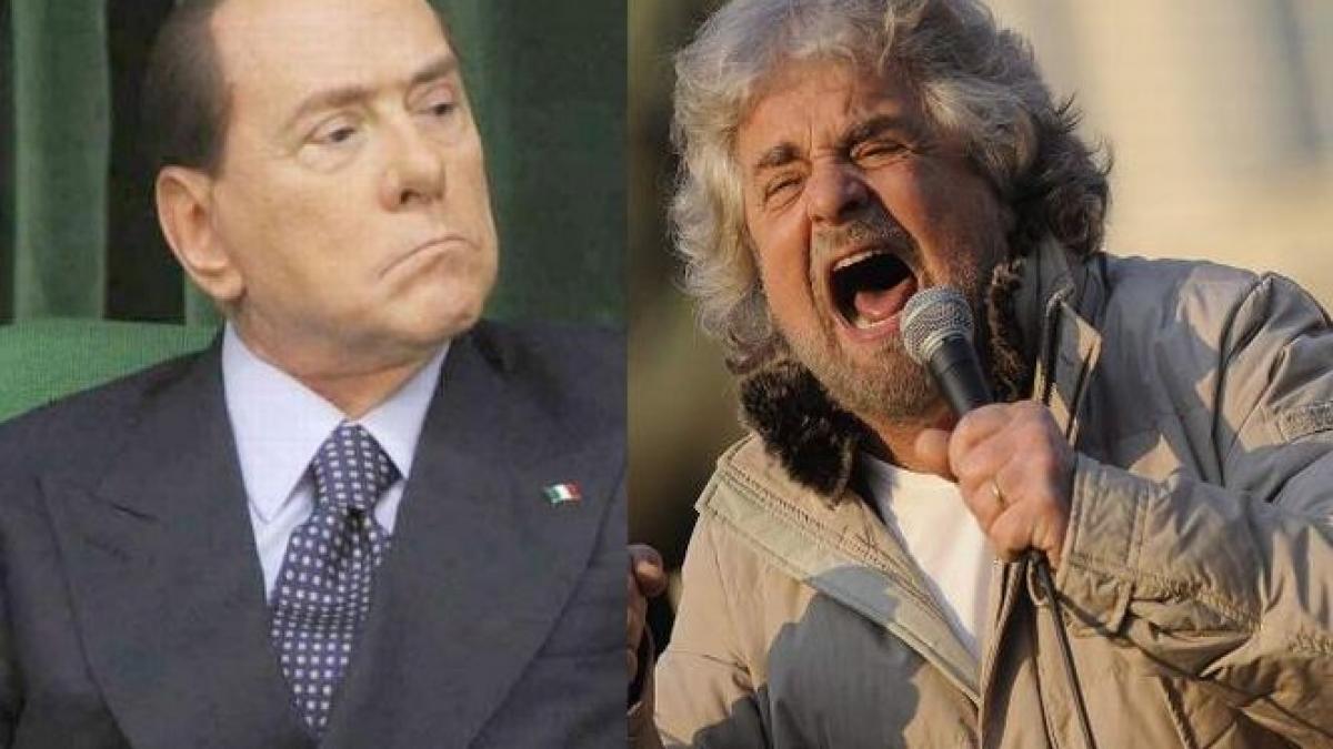 berlusconi il compara pe beppe grillo cu hitler fostul comic italian il face pitic psihopat pe