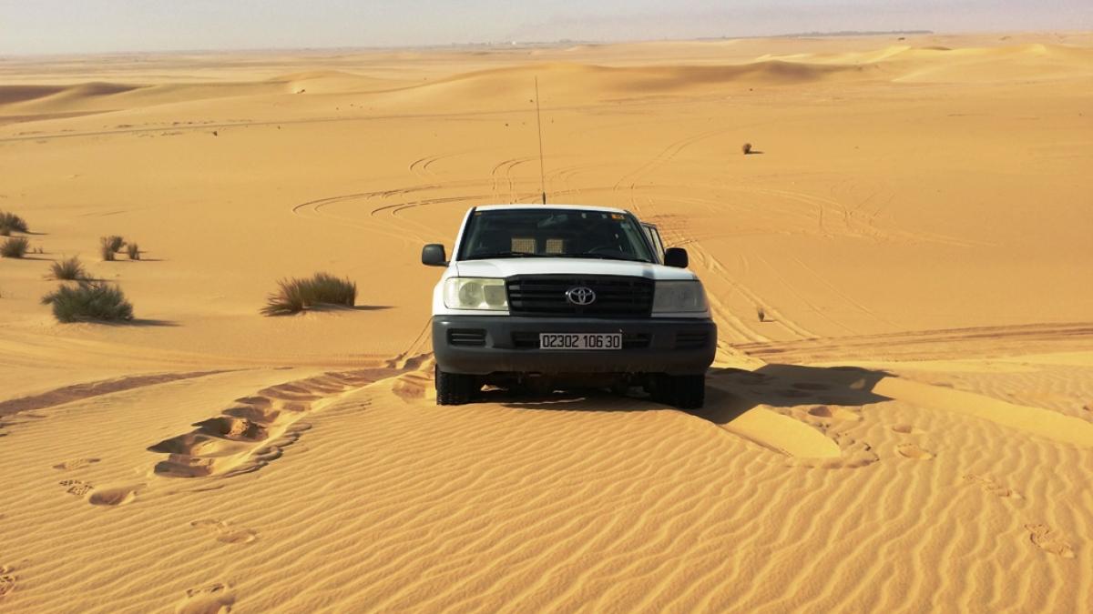 off road de vis in sahara